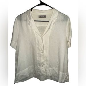 EVERLANE 100% LINEN SHORT SLEEVE BUTTON UP SIZE 4